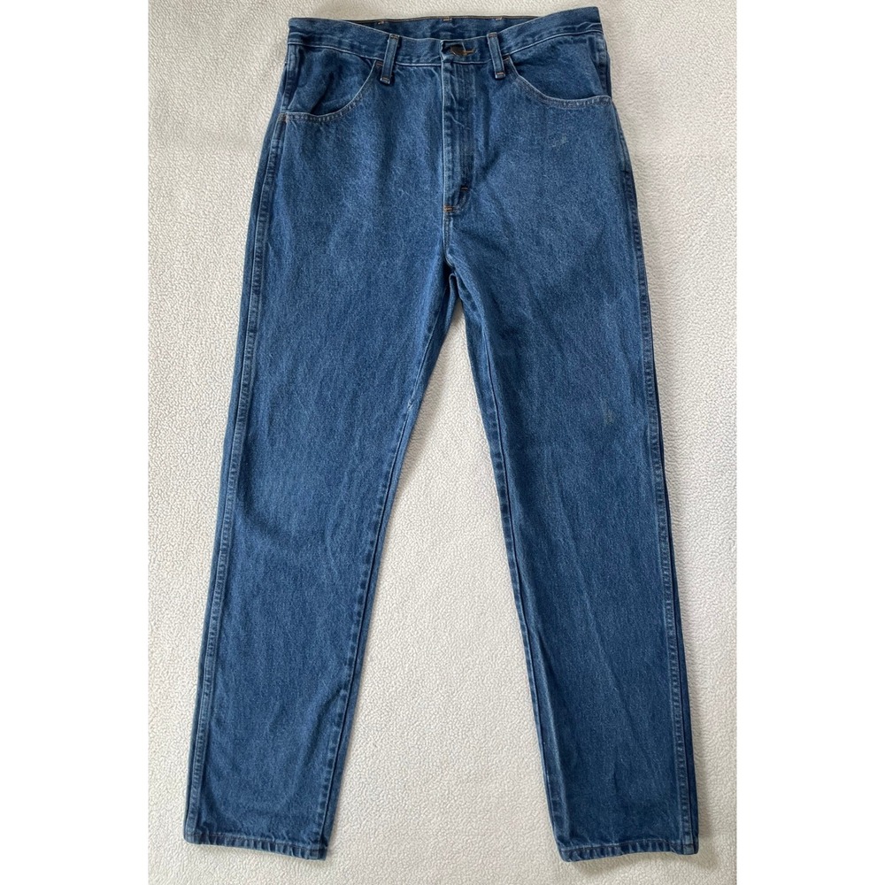Rustler Mens 34x34 Jeans Blue Regular Fit Straight Leg Denim 87619PW Distressed